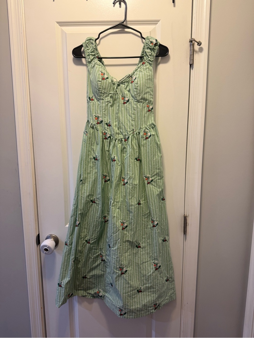 Abercrombie & Fitch Mint Green Floral Maxi Dress